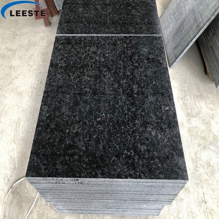 Cheap  Hot Sale Natural Stone Antique Black Angola Black Galaxy Black Granite