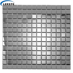 Hot sale polished square silver metal mosaic for kitchen backsplash