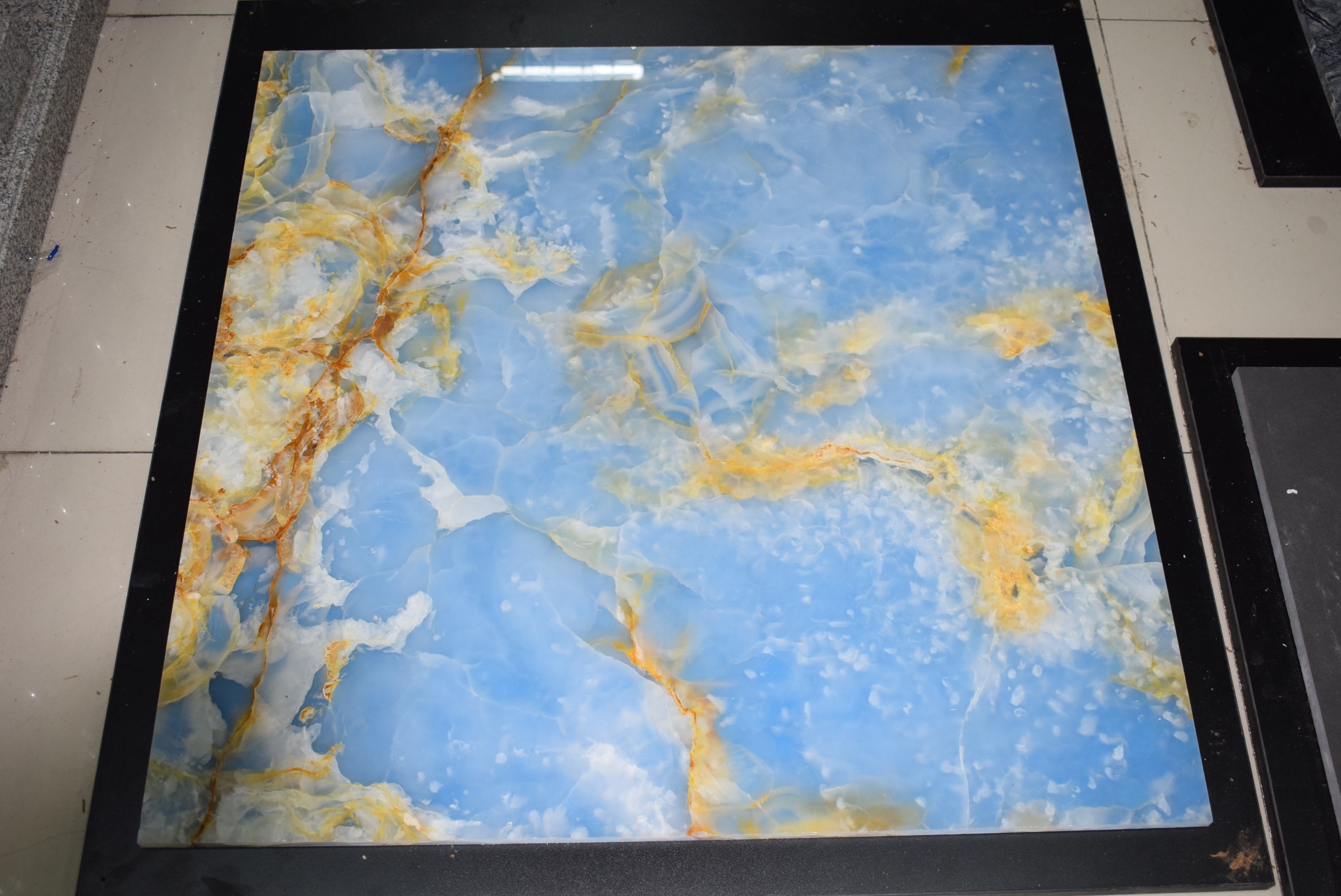 LUXURY Natural Blue onyx marble slab tile