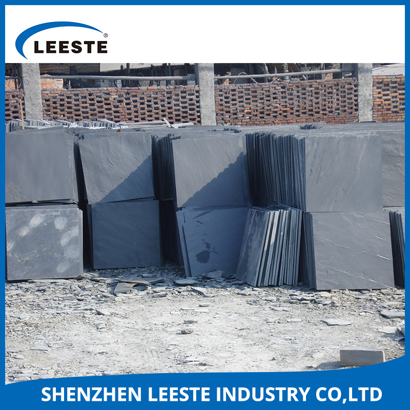 High Quality Natural Black Cubes Slate Tile cultured stone For Garden Floor