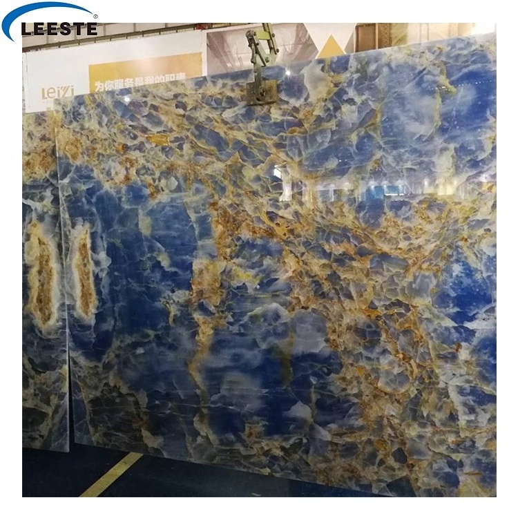 Onyx Blue marble slab competitive price from china factory