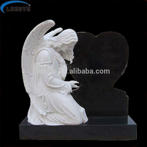 Cheap Price White Headstone Black Marble Monument Tombstone For Memorial