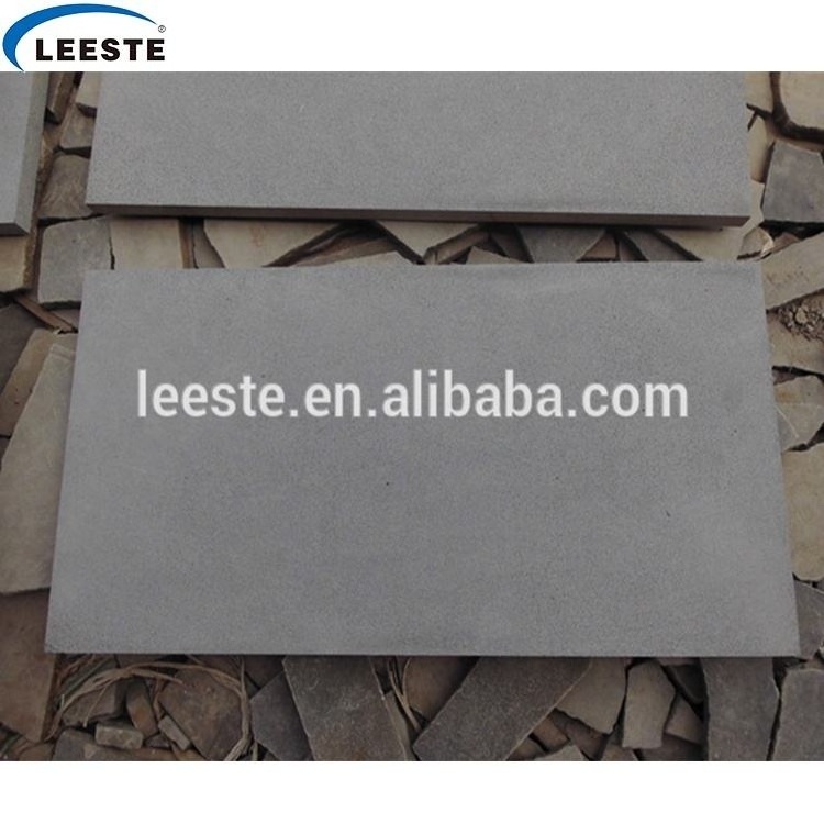 Chinese Natural Bluestone Pavers Grey Basalt Table Tumbled Blue Limestone Tile