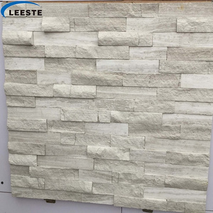 Popular Natural Stone White Timber Marble culture stones stack stone wall cladding tiles