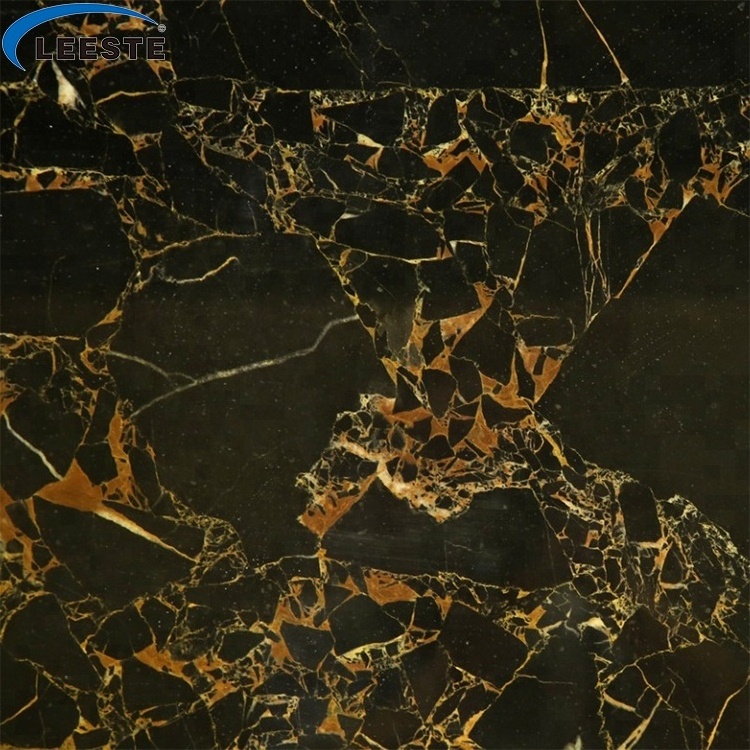 Natural Stone Building Material Golden Athens Black Nero Portoro Marbles Black Marble Floor Slabs wall tiles