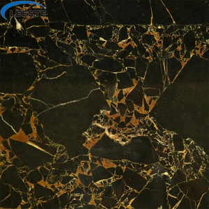 Natural Stone Building Material Golden Athens Black Nero Portoro Marbles Black Marble Floor Slabs wall tiles