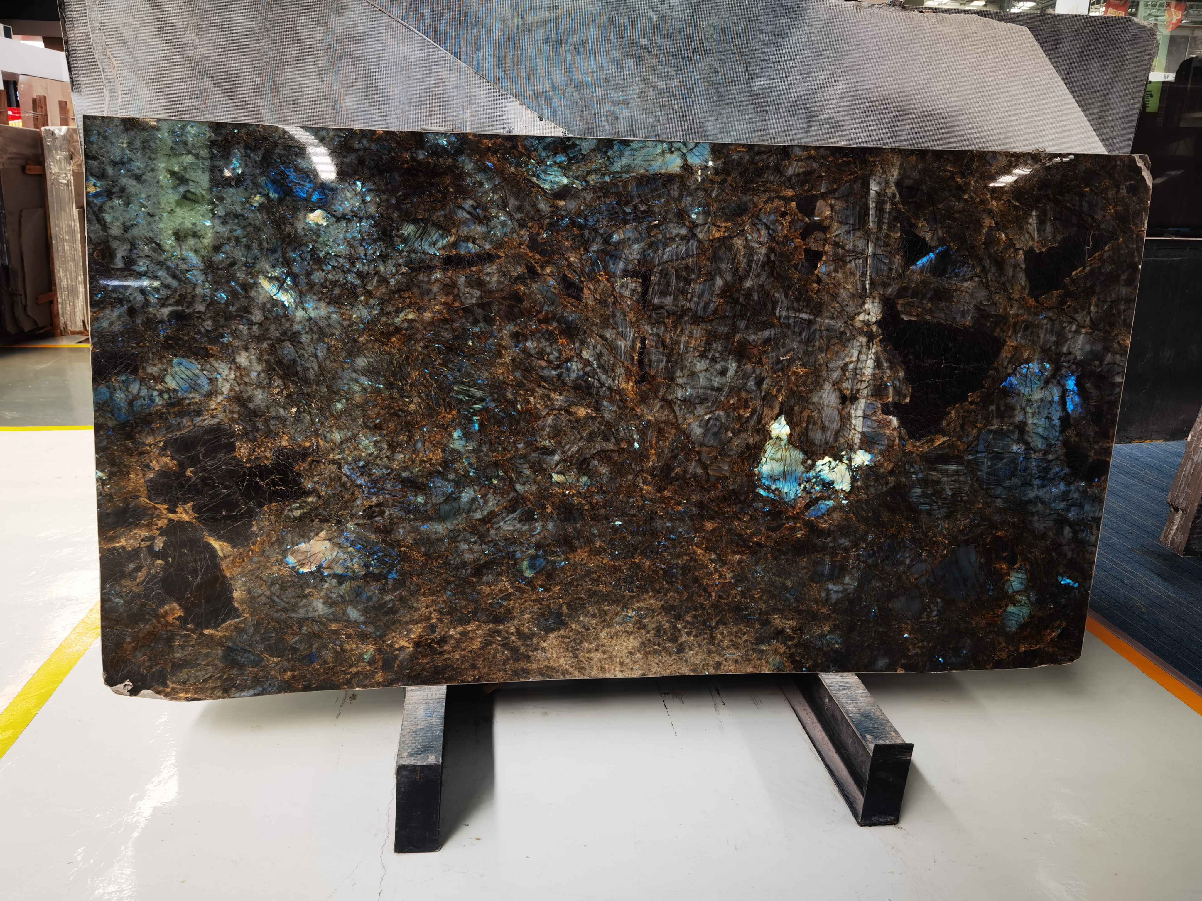 Luxury lemurian blue slab Labradorite Blue Granite for decoration