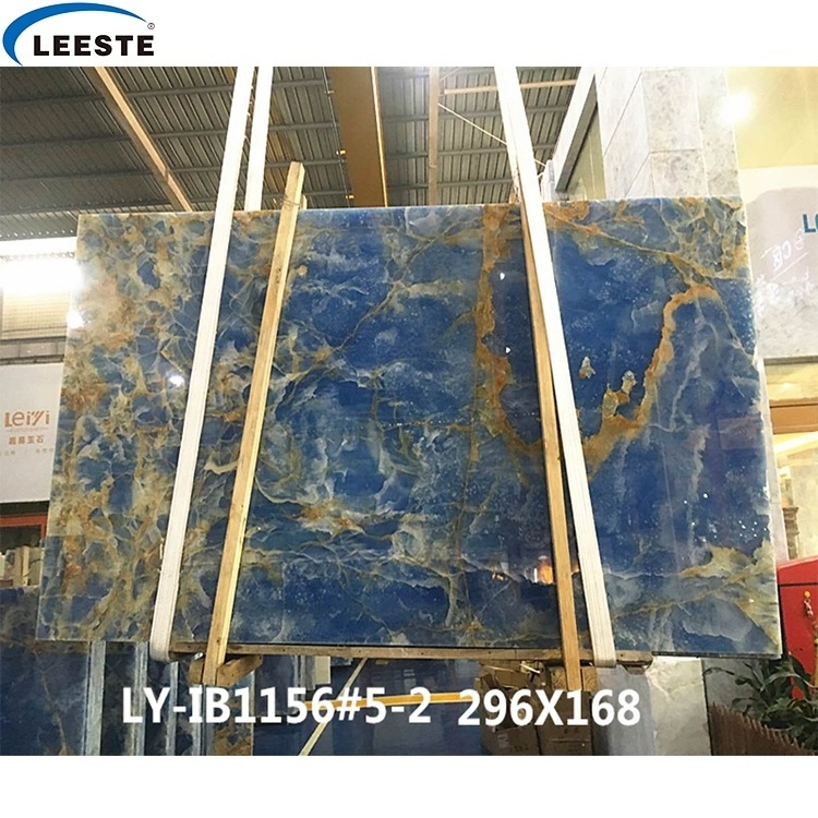 Onyx Blue marble slab competitive price from china factory