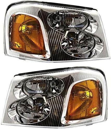 AS Headlight Assembly Compatible with 2007-2013 Toyota Tundra /2008-2017 Toyota Sequoia Chrome Housing Driver and Passenger Side