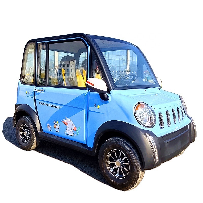 Cheapest Small Two door Mini four seater adult four wheel electric sedan enclosed electric car