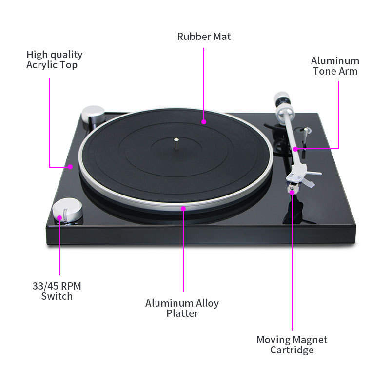 audiophile turntable plattenspieler usb vinyl lp record player  hifi needle turntable cartridge