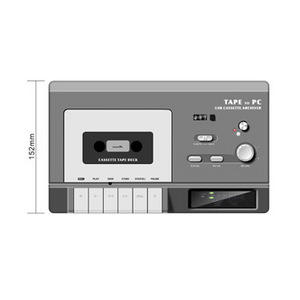 Modern design customized Portable tape player w/USB to PC Recording and Built-in Mono Speaker cassette recorder  player