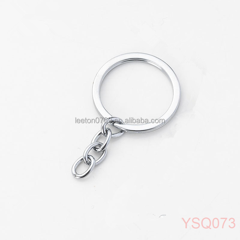 Factory supply cheap 30mm blank metal  flat key chain