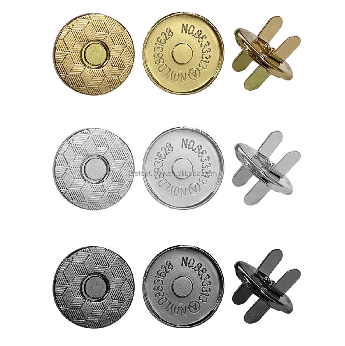 Stock supply 18 x 2mm ultrathin metal full covered magetic button magnetic clasp