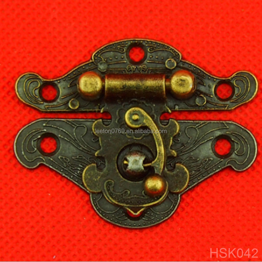 Stock supply 49 x 37mm antique brass jewelry box lock wooden box lock