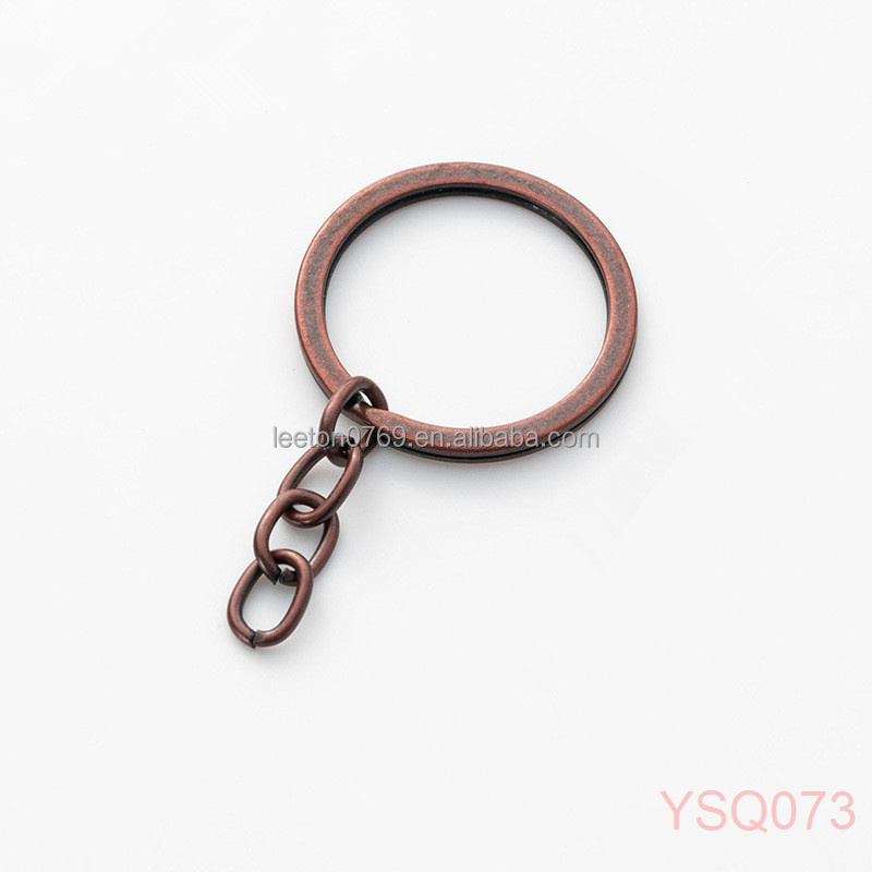 Factory supply cheap 30mm blank metal  flat key chain