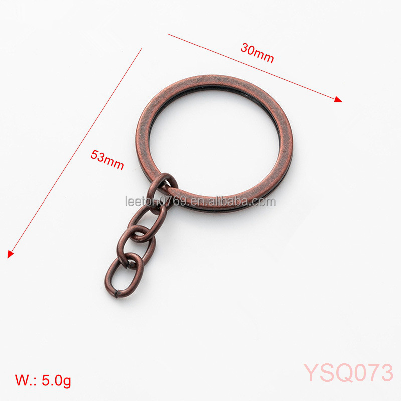 Factory supply cheap 30mm blank metal  flat key chain