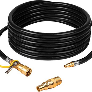 RV Propane Quick Connect Hose, 12 FT Quick Connect Propane Hose for RV to Grill with 1/4inch Male Plug