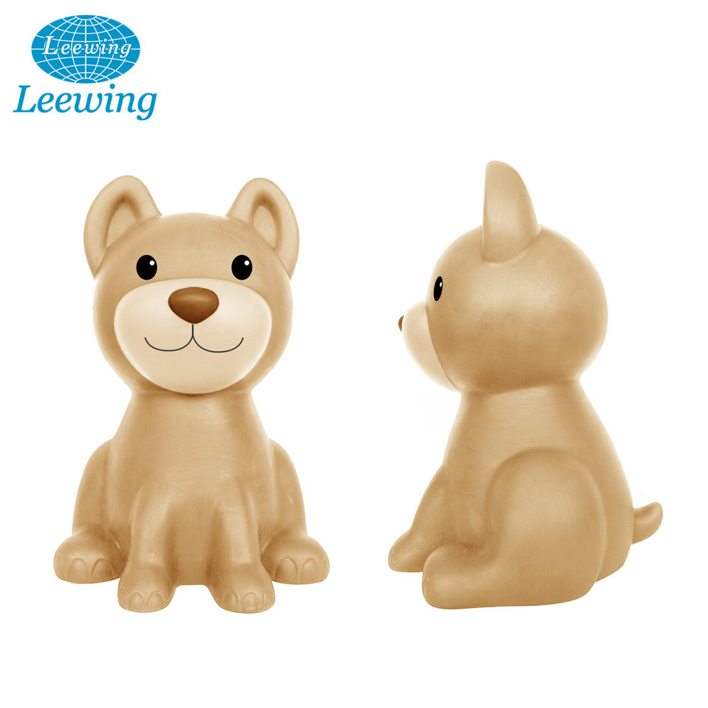 High Quality Vinyl Toy Manufacturer Custom Made Plastic Bull Terrier Puppy Dog Coin Bank Animal Money Saving Box Piggy Bank