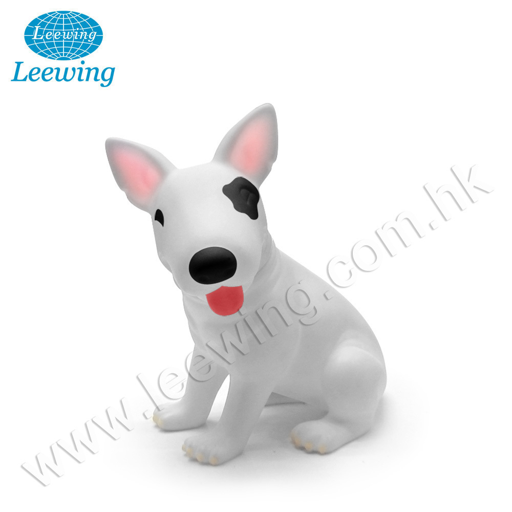 High Quality Vinyl Toy Manufacturer Custom Made Plastic Bull Terrier Puppy Dog Coin Bank Animal Money Saving Box Piggy Bank