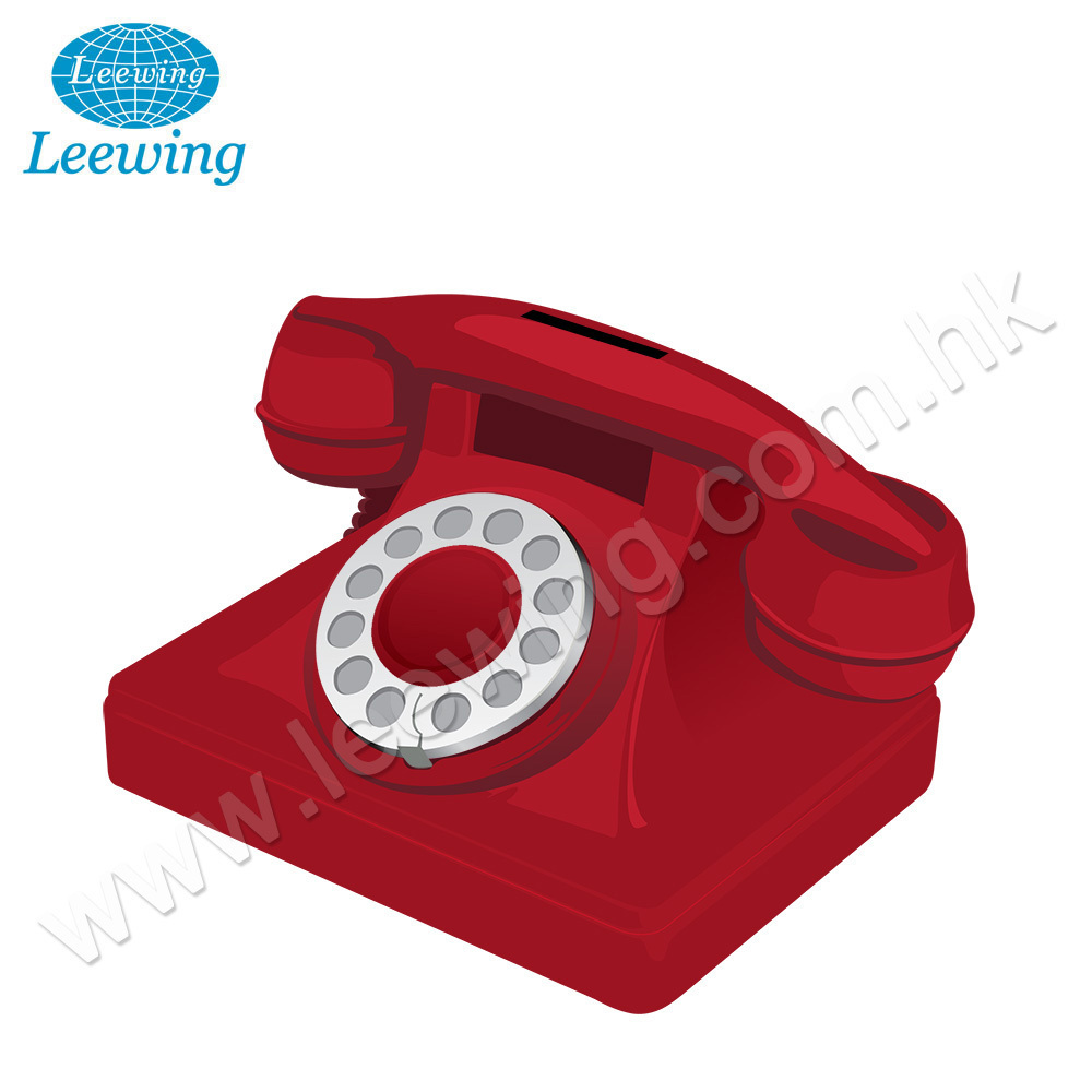 Plastic Classic Unique Red Money Saving Box London Telephone Booth Shape Coin Bank