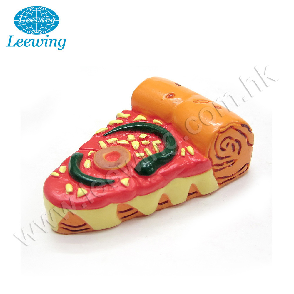 Hot Sale Plastic PVC Vinyl Colorful Kids Safe Squeaky Baby Kitchen Pretend Play Pizza Fast Food Toy