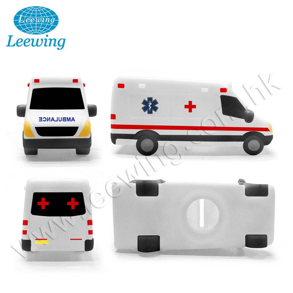 Customized Vinyl Ambulance Car Shape Money Saving Box Coin Banks