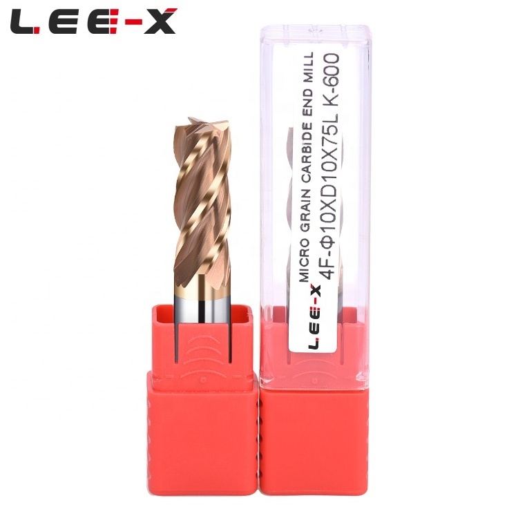 for metal cutting 4 Flutes HRC60 Flat CNC 1mm 2mm 4mm 6mm 8mm 10mm Router Bit 10mm Solid Carbide End Mill Milling Cutter