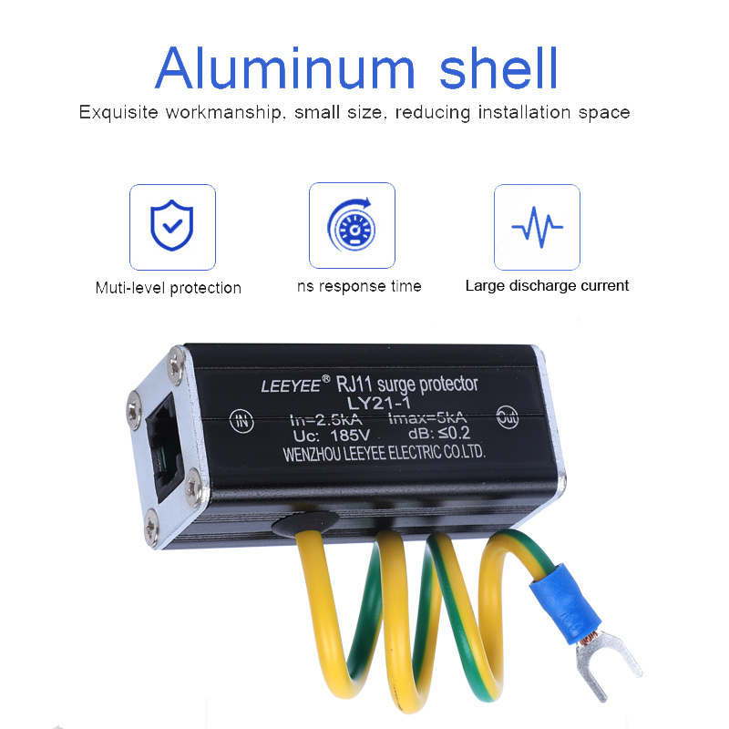 OEM fax Telephone MODEM line RJ11 Signal Surge Protector for lightning protection