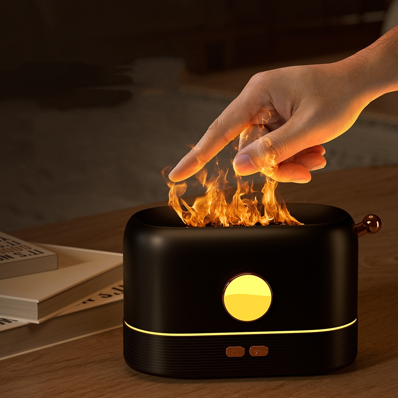 Flame Effect Air Oil Ultrasonic Fire Flame Volcano Aroma Humidifier Flame