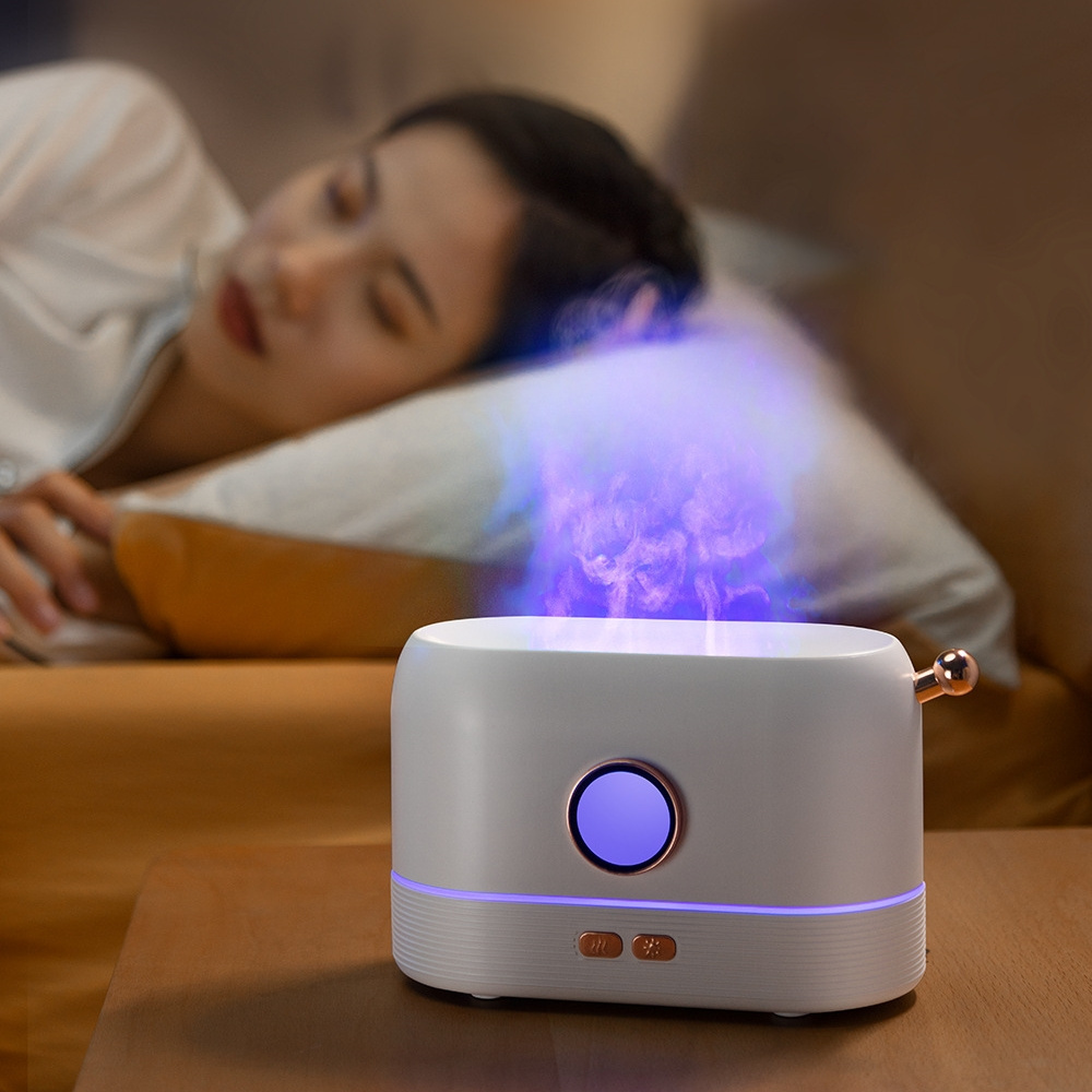 Flame Effect Air Oil Ultrasonic Fire Flame Volcano Aroma Humidifier Flame