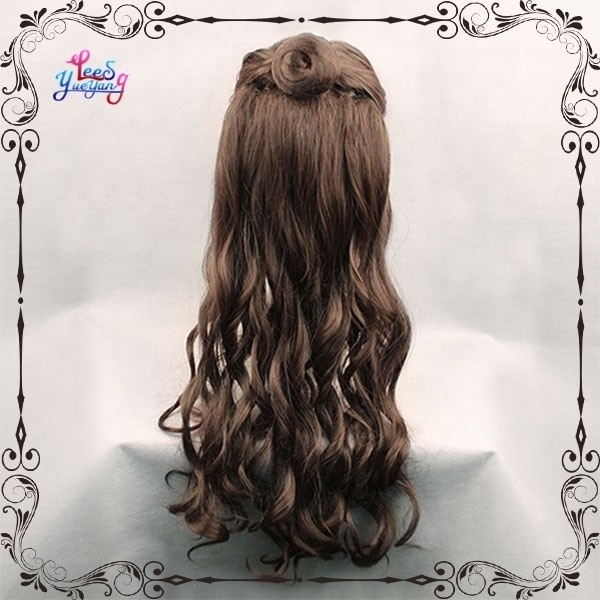 Dark Brown Curly Hair Beauty and the Beast Belle Cosplay Wig