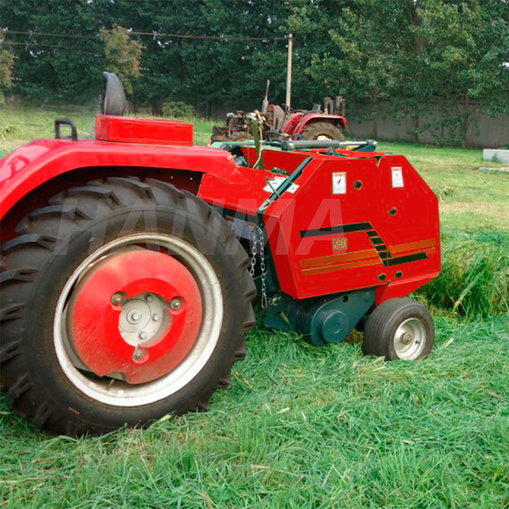 Mini tractor 3 point round hay baler machine for sale