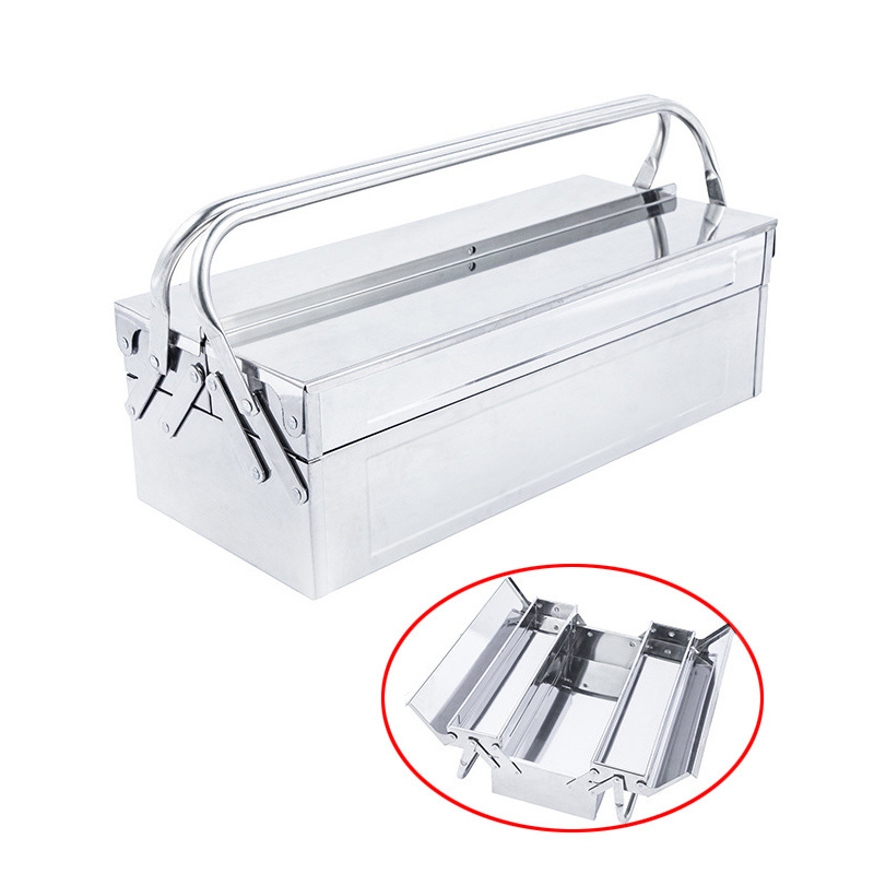 LF-STB3502 350mm 2layer Stainless Steel Hardware Toolbox with double handle