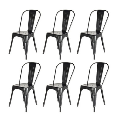 Wholesale Retro Outdoor Garden Retro Cafe Restaurant Chairs Dining Living Room Furniture Metal Tolix Industrial Vintage Chairs