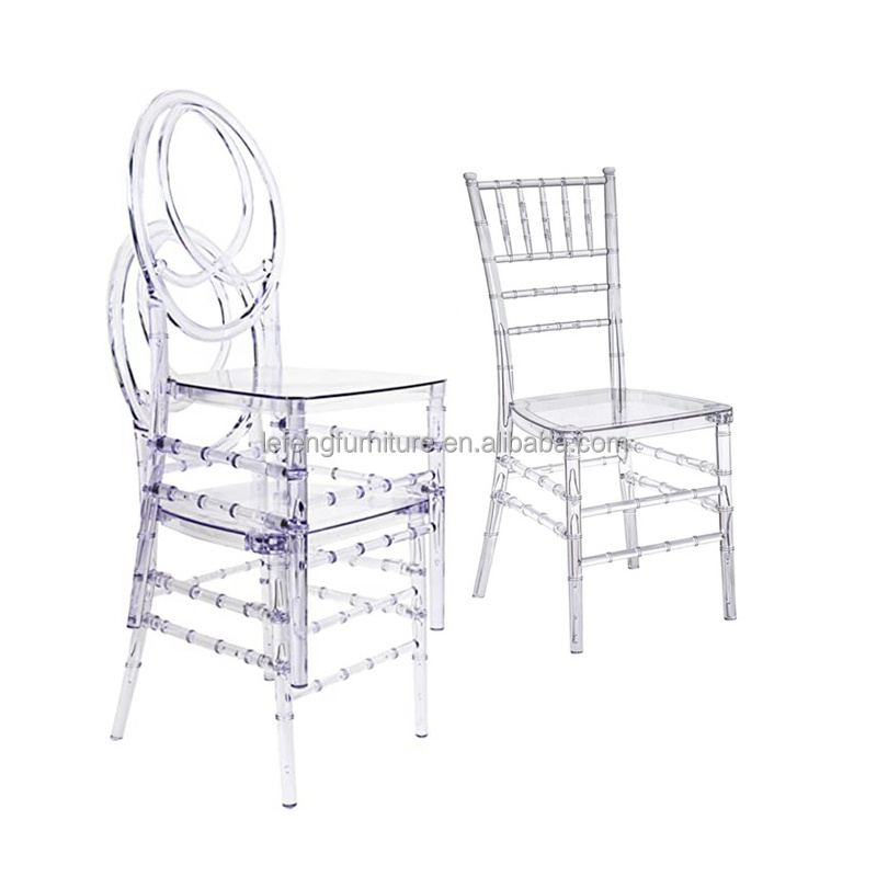 Cheap Transparent Clear Resin Chiavari Chairs PC Crystal Ice Clear Acrylic Tiffany Chairs For Wedding Event Party Rental