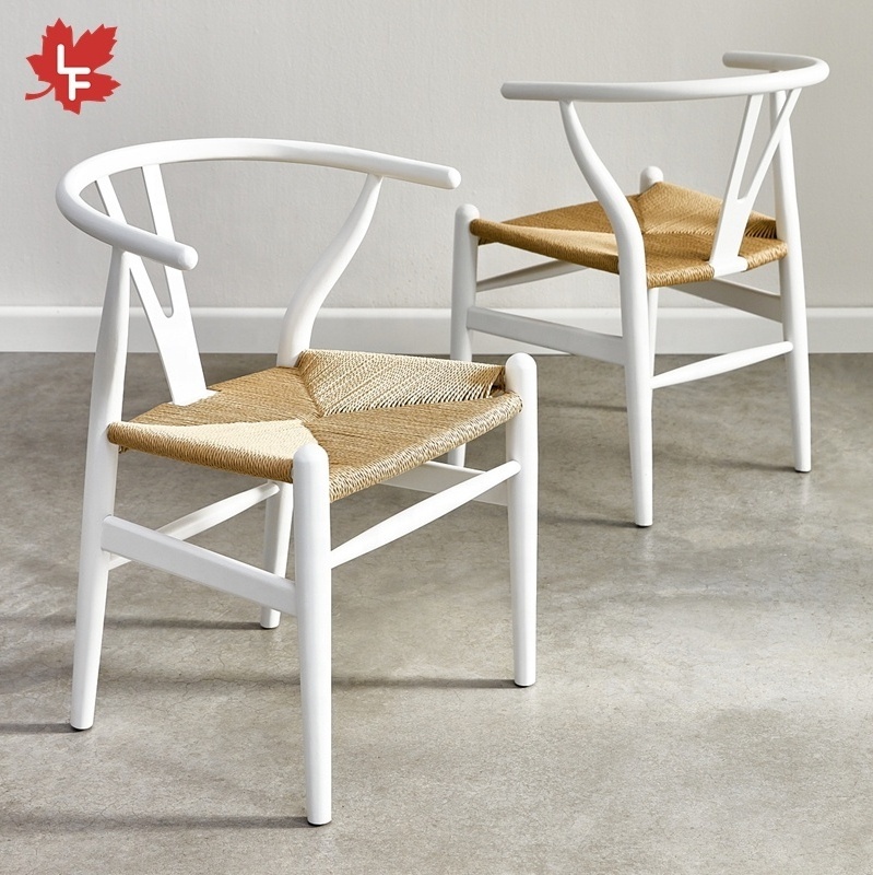 Beech Wood Hans Wegner Professional Factory Chair Solid Wood Dining Chairs Wishbone Chair