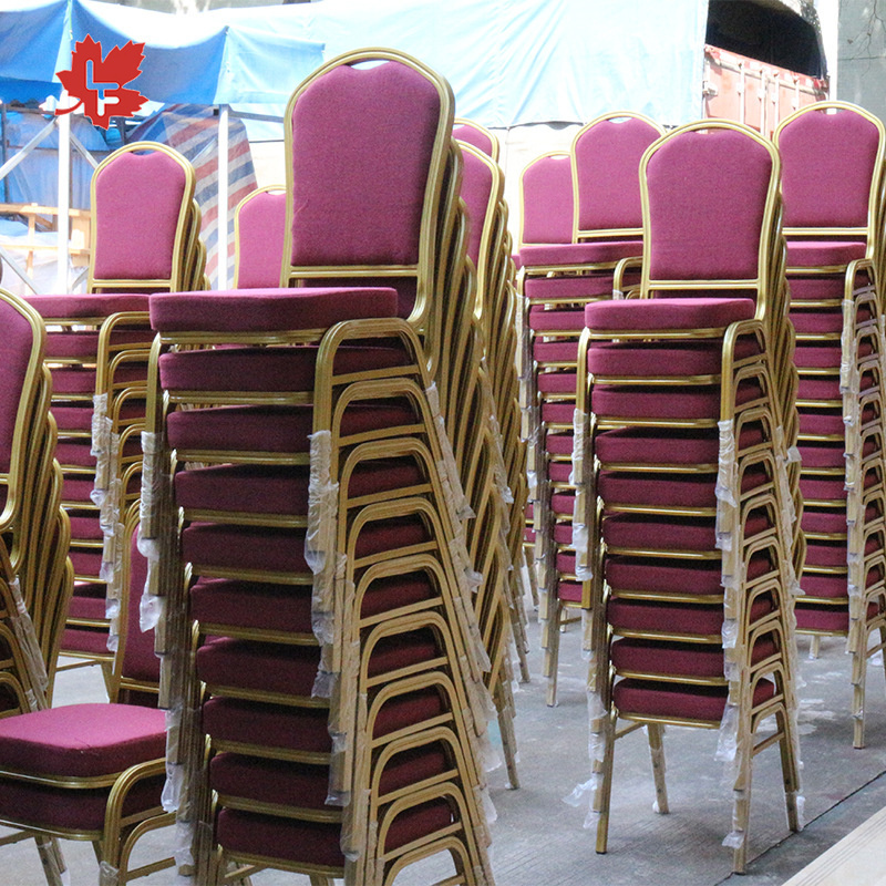 Factory Supplies Low Prices High Quality Stackable Wedding Chair Hotel Restaurant Indoor Wedding Red Banquet Chair