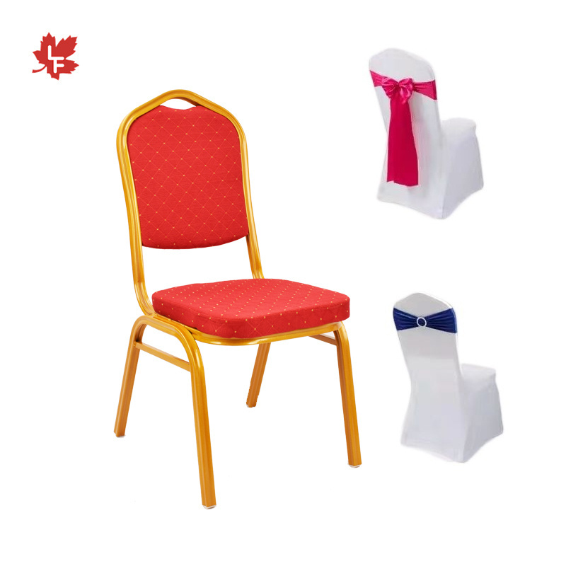 Factory Supplies Low Prices High Quality Stackable Wedding Chair Hotel Restaurant Indoor Wedding Red Banquet Chair