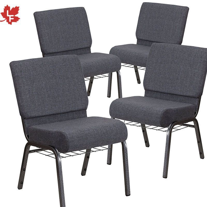 Wholesale Cheap China Metal Stackable Interlocking Theater Used Grey Church Chairs Seats for Auditorium