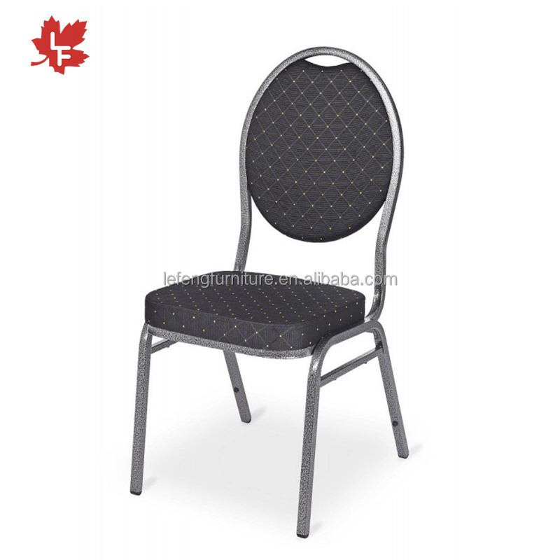 Wholesale China Factory Price Modern Design Red Fabric Hotel Chair Iron Stackable Banquet Chair