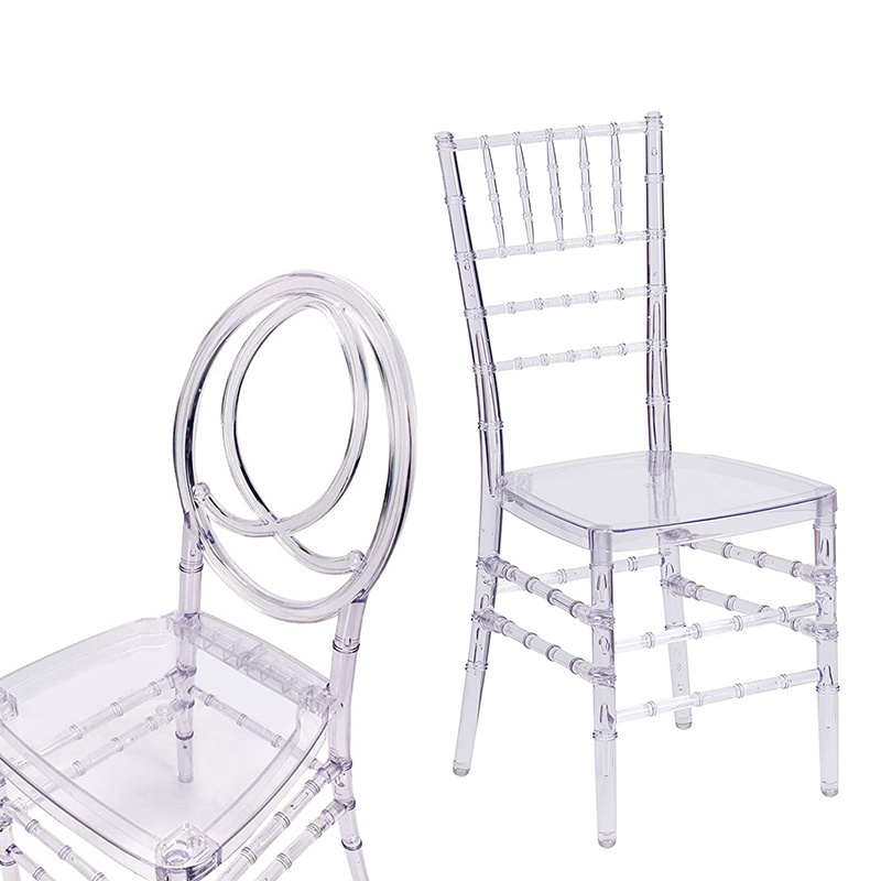 Cheap Transparent Clear Resin Chiavari Chairs PC Crystal Ice Clear Acrylic Tiffany Chairs For Wedding Event Party Rental