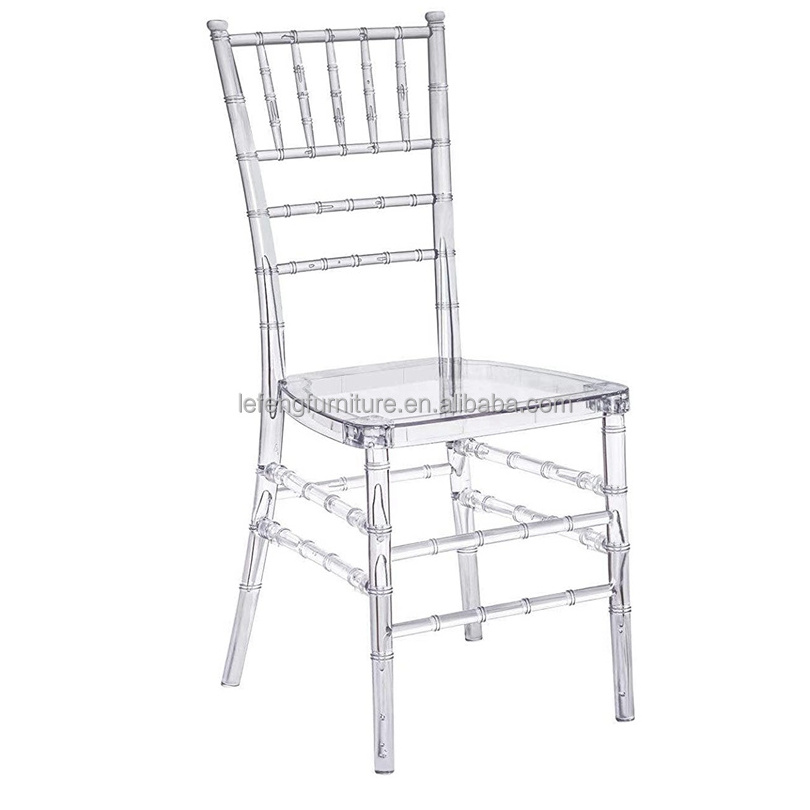 Cheap Transparent Clear Resin Chiavari Chairs PC Crystal Ice Clear Acrylic Tiffany Chairs For Wedding Event Party Rental