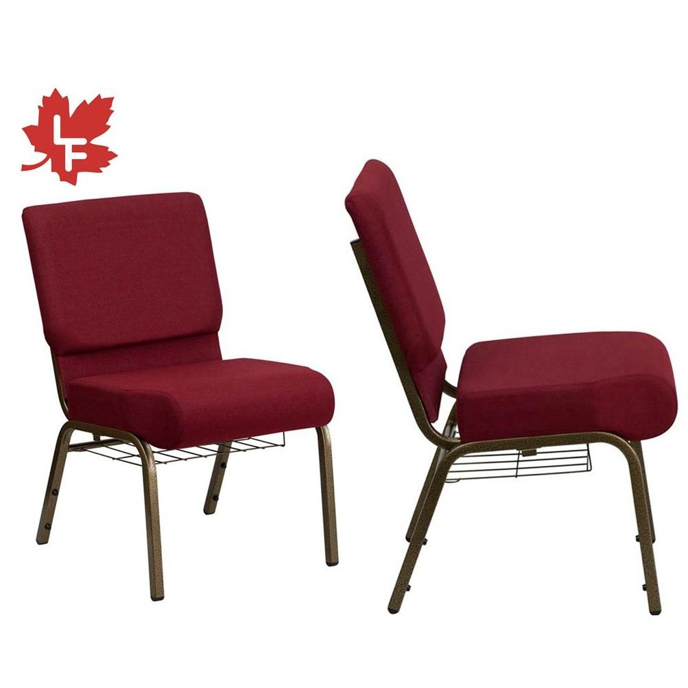 Hot Cheap Padded Red Church Chairs Metal Church Chair For Pew New Used Chairs For Church