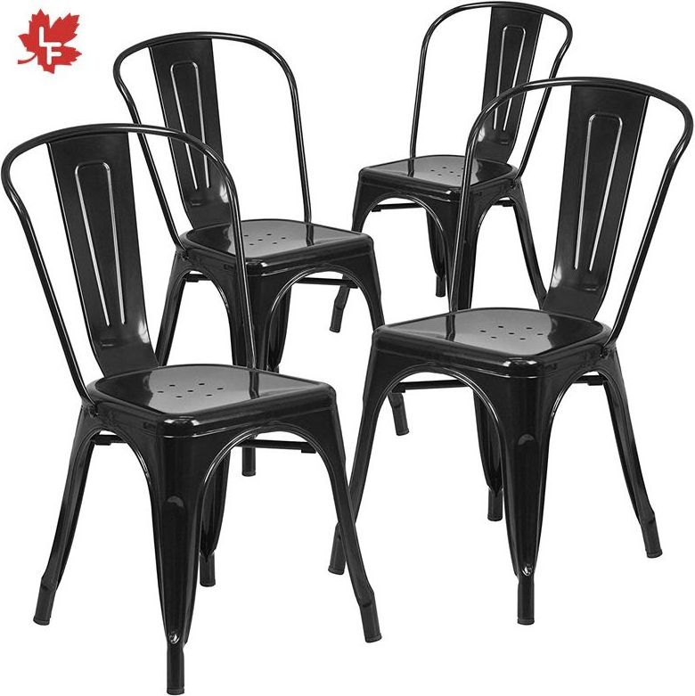 Round Back Metal Frame For Chair Restaurant Stackable Metal Legs Chair Cheap Steel Iron Black Tolix Chair with Cushion