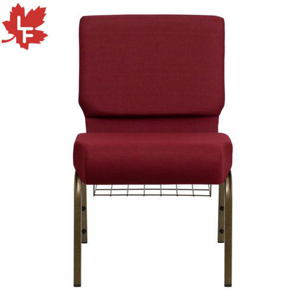 Factory Sale Cheap Stackable Upholstered Metal Church Chair For Used Theater Auditorium Furniture Interlock Padded Church Chairs