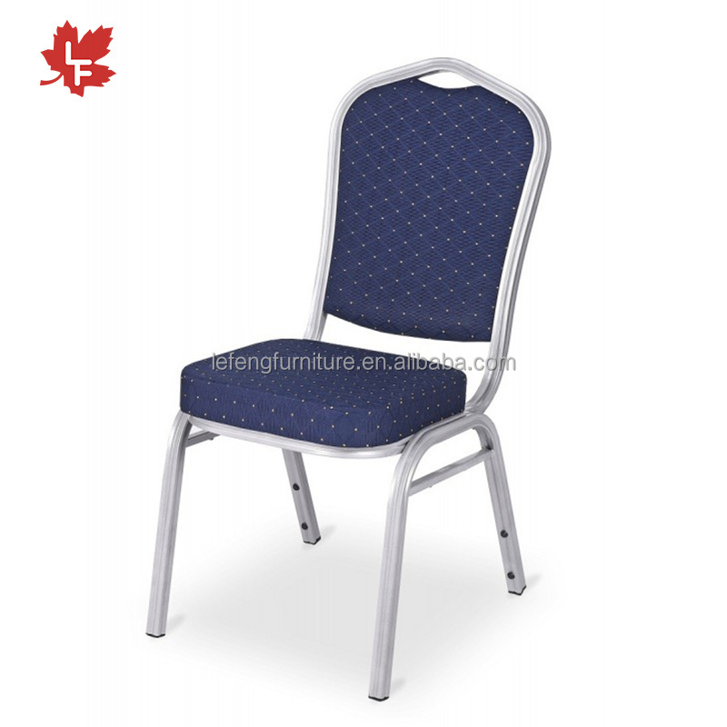 Wholesale China Factory Price Modern Design Red Fabric Hotel Chair Iron Stackable Banquet Chair