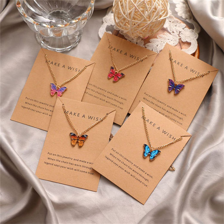 Lefeng Women Jewelry And Accessories Fashionable  Bohemia Butterfly Necklace Stainless Steel Necklace For Women