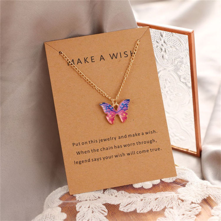 Lefeng Women Jewelry And Accessories Fashionable  Bohemia Butterfly Necklace Stainless Steel Necklace For Women