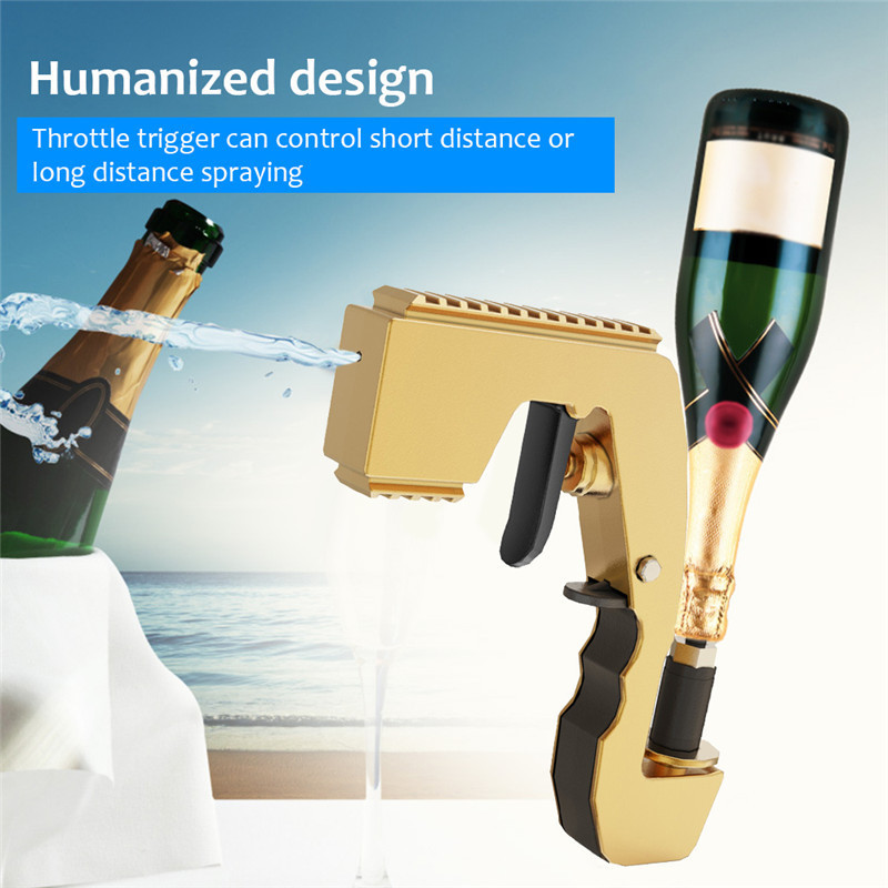 Portable Beer Gun Bar Party Champagne Spray Gun Birthday Wedding Champagne Pourer Ejector Feeding Drink Squirt Gun